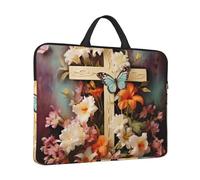 14" Laptop Case Sleeve Flower Branches On The Cross Laptop Bag Computer Carrying Case Notebook Protective Sleeve Cover