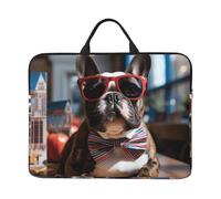 14" Laptop Case Sleeve French Bulldog Wearing Sunglasses Laptop Bag Carrying Case Computer Protective Notebook Cases Cover