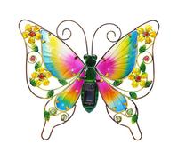 14 Led's Colourful Butterfly Wall Art Light - Ornament Home Decoration Fence Shed Decor - Solar Powered - Easy To Install
