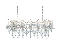 14 Light Pendant Bar Clear Crystal Chrome