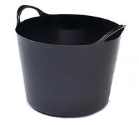 14 Litre Flexi Tub Garden Home Flexible Colour Rubber Storage Container Bucket Polyethylene Flex Tub- MADE IN U.K. (Black)
