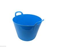 14 Litre Flexi Tub Garden Home Flexible Colour Rubber Storage Container Bucket Polyethylene Flex Tub- MADE IN U.K. (Blue)