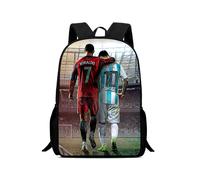 (14) Messi Cristiano Lionel Ronaldo Neymar Football Star Backpack Pattern Children