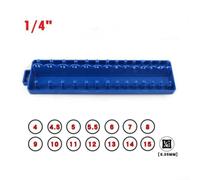 14 Metric Socket Tray Holder Reliable Plastic Organizer for 1/4 Drive Socket Management