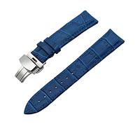 14 mm-24 mm Genuine Leather Watchband with Quick Release Butterfly Buckle Strap Croco Grain Bracelet