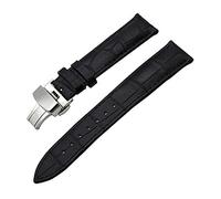 14 mm-24 mm Genuine Leather Watchband with Quick Release Butterfly Buckle Strap Croco Grain Bracelet