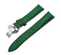 14 mm-24 mm Genuine Leather Watchband with Quick Release Butterfly Buckle Strap Croco Grain Bracelet