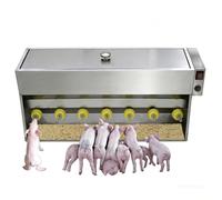 14 Nipples Piglets Milk Feeder, Automatic Pig Milk Feeding Machine, Automatic Power-Off Device, Stainless Steel Constant Temperature Feeder for Lambs Calf