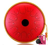 14 Notes Steel Tongue Drum, 14 Inch Handpan Drum Percussion Instrument with Mallets Travel Bag for Meditation, Yoga and Zen