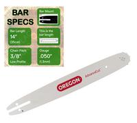 14" OREGON Guide Bar for STIHL MS180 MS181 MS182 MS193 MS200(T) 018 019T 020(T)