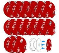 14 Pack 3M Very High Bond Sticky Adhesive Replacement Compatible with Socket Mount Base VHB Sticker Pads for Collapsible Grip & Stand (Red)