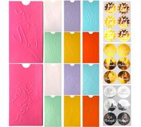 14 Pack Eid Money Embossed Envelopes Cash Gift Envelopes Eid Mubarak envelopes with 18 PCS Eid Stickers | Ramadan | Eid Decor (Multi Color)