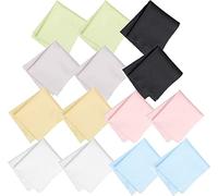 14 Pack Eyeglasses Cleaning Cloth, 7x6 inch Premium Microfiber Glasses Cleaner Cloth Glass Wipes for Laptop Camera Lenses iPad LCD Screens