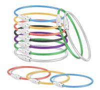 14 Pack Heavy Duty Steel Wire Key Rings - Large 15 cm /5.9 Inch Rust Resistant Keychains for Luggage Tags, Keys, Dog Tags & Organising