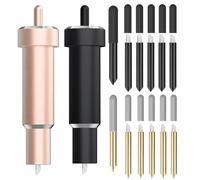 14 Pack Premium Fine Point Blade, 2 Housing & 12 Blades, Compatible with Cricut Maker 3/Maker/Explore 3/Explore Air 2/Air/One, Fine Point Blade Housing for Slicing Cuts Glitter Vinyl, Cardstock, Faux