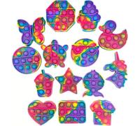 14 Pack Push Bubble Fidget Toys for Kids Boys Girls,Silicone Stress Anxiety Relief ADHD Sensory Toys for Adults Pop Fidget Toys for Valentines Day Gifts Easter Basket Stuffers Egg Fillers Gifts