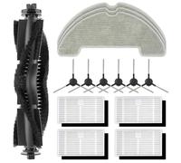 (14 Pack) W11/ W9 Replacement Parts Compatible with Vexilar W11/ W9 Robot Vacuum Cleaner, 1 Roller Brush, 6 Side Brushes, 4 HEPA Filters with Foam Filters, 3 Mop Pads, W11/ W9 Accessories Kit