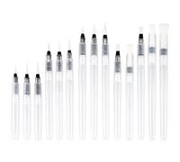 14 Pack Watercolour Brush Pens Set, Refillable Reservoir Water Brushes with Fine, Medium & Large Tips, Leak-Proof Watercolour Pens for Painting, Sketching & Calligraphy