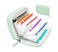 14 Pack Waterproof Pill Organizer with Zipper Pill Box for 14 Days with Color Coded Reusable for Camping Business Travel Daily Life (Green)
