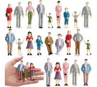 14 Pcs 1:25 Mini People Figurines, Standing Miniature Figures, Mini Railway Model, Model Trains Architectural Painted People, Figures Tiny People Plastic, Painted Sitting Figures for Miniature Scenes