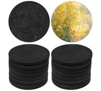 14 Pcs 5cm Painting Stones, Black Thick Round Rocks, Rock Painting Kit, Smooth Flat Stones River Stone For Arts, Craft, Painting, Diy And Home Decoration (Black)