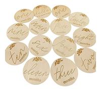 14 PCS Baby Monthly Wooden Card Newborn Photo Cards Shower Handmade Monthly Memorial Days Fun