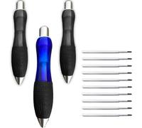 14 Pcs Big Fat Pens Set, Large Retractable Ballpoint Wide Grip Pens,Large Wide Grip Pens Aids Writing For Those With Arthritis, Parkinson's, Carpal Tunnel & Essential Hand Tremors (2Black+1Blue)