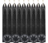 14 PCS Black Wax Seal Sticks, Sealing Wax Candle, Making Unique Decors for Thanks Card/Halloween/Gift Wrapping/Kraft Bag (14, Black)