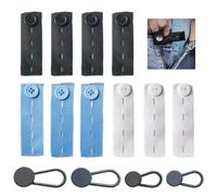 14 Pcs Button Extender for Trousers Set, Adjustable Waist Extenders Button, Elastic Pants Waist Extension for Trousers Jeans Slacks Dress Pregnant(Black&Blue&White)