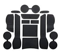 14 Pcs Car Door Slot Pad for Nis-san X-Trail 2013-2016, Interior Door Dust-Proof Non-Slip Pad Rubber Storage Mats Cup Holder Pad Interior Accessories,Black