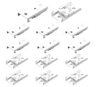 14 Pcs Ceiling Curtain Track Mount Bracket, White Ceiling Curtain Rail Installation Accessories for Flexible Curtains Tracks,White Mount Brackets for Mounted Curtains Track or Rail