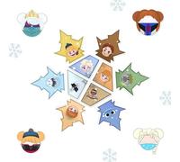 14 Pcs Cruise Ship Door Magnets, Wintertime Princess Themed, Cartoon Snowflake Pattern, for Refrigerator, Cruise Ship, Car Such DIY Birthday Party Decorations Waterproof Reusable Magnetic Sticker
