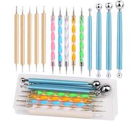14 PCS Dotting Tools Ball Styluses with Box, Dotting Tools Set Rock Painting, Pottery Clay Modeling Embossing Nail Art