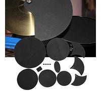 14 Pcs Drum Practice Pad EBR Material Drum Mute Practicing Pad for Player Drum Practicing Mute Drum PadDrum MatDrum Mute PadDrum SilencerDrum Practice Pad