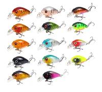 14 pcs Fishing Bait Set Bait Kit Wobbler Crankbaits with Hook Hard Popper Bait for Saltwater Freshwater Trout Perch Salmon Fishing Perch Bait Simulation False Bait Fishing Gear