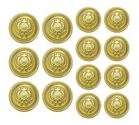 14 Pcs Gold Blazer Buttons, Metal Blazer Buttons for Suits Coat Uniform Jacket 15mm 23mm