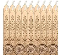 14 PCS Gold Wax Seal Sticks, Sealing Wax Candle, Making Unique Decors for Thanks Card/Halloween/Gift Wrapping/Kraft Bag (14, Gold)