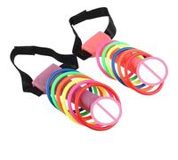 14 Pcs Hen Night Party Games for Adult,Ring Toss Party Games for Adults,Ring Novelty Props Simulation Shaped Toss Game for Bachelorette,Girls Nights & Bridal Showers