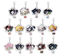 14 Pcs Kimetsus No Keychain Anime Figure Nezuko Shinobu Mitsuri Muzan Keyring Pendant Cute Acrylic Chain Decor Ghost Killing Merch