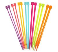 14 PCS Knitting Needles, 4 Mm-10 Mm Colorful Single Point Knitting Needle, Plastic Knitting Needles Set for Beginners Making Sweater, Scarf