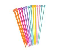 14 PCS Knitting Needles Plastic Straight Single Pointed 4.0mm to 10mm Short Knitting Needles Set 25cm/9.8in Crochet Hooks Set