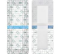 14 Pcs Long Waterproof Bandage 4"x12" for Post Knee Replacement Hip Surgery Recovery Shower Protector Surgical Incision Adhesive Larger Wounds Cover Island Dressing Bordered Gauze