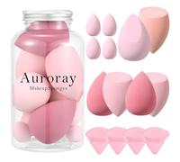 14 Pcs Makeup Sponge Set,Beauty Sponges Blender with 4 Pcs Powder Puff and 4 Pcs Mini Make up Sponges Valentine's Day Gift,Mother's Day Gift for Women Liquid,Foundation,Powder,Concealer,Cream(Pink)