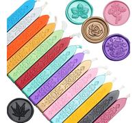 14 PCS Mixed Colors Wax Seal Sticks, Sealing Wax Candle, Making Unique Decors for Thanks Card/Halloween/Gift Wrapping/Kraft Bag (14, Mixed Colors)