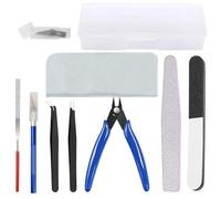 14 PCS Model Making Tools Kit - Precision Hobby Tool Set with Storage Box for Plastic Model Kits, Miniature Assembly, Crafting and Repair Work