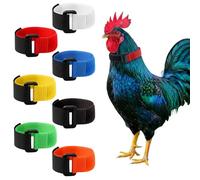 14 Pcs No Crow Rooster Collar to Stop Crowing, Adjustable Anti Noise Nylon Neck Belt for Chickens, Humane No Crow Collar to Prevent Chickens from Screaming - 7 Colors