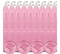 14 PCS Pearl Pink Wax Seal Sticks, Sealing Wax Candle, Making Unique Decors for Thanks Card/Halloween/Gift Wrapping/Kraft Bag (14, Pearl Pink)