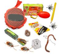 14 Pcs Pranks Pack And Joke Toys Box Set - Pranks Pack And Joke Toys Box Set, Kids Tricks Based Game Kids Tricks Based Game For Boys & Girls, Included Whoopee Cushion, Fake Poo, Fake Roaches