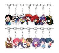 14 Pcs Ranmas-1/2 Keychain Anime Figure Ranma-Tendou Akane Keyring Pendant Ranmas-1/2 Acryl Chain Decor Ranmas-1/2 Merch Collection