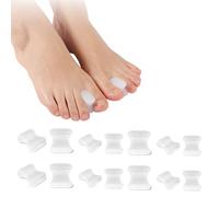 14 PCS Silicone Toe Spreaders, 3 Sizes Toe Separators Bunion Gel Toe Spacers for Overlapping Toes,Curled Toes,Bunion Women Men (4L+6M+4S)